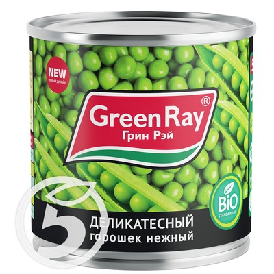 Горошек "Green Ray" зеленый 425мл по акции в Пятерочке