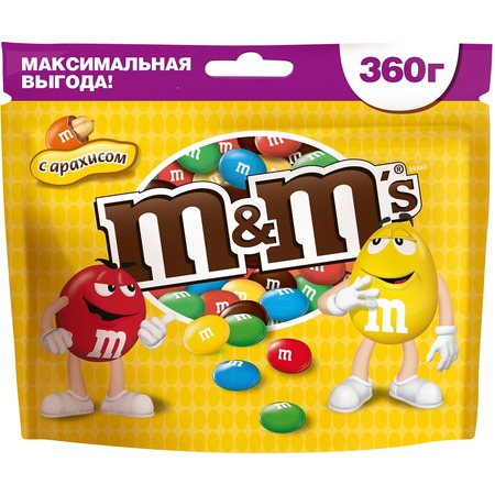 M&Ms Драже с арахисом 360г по акции в Пятерочке