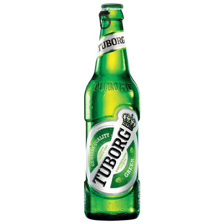Пиво Tuborg Green, светлое, 4,6%, 0,48 л по акции в Пятерочке