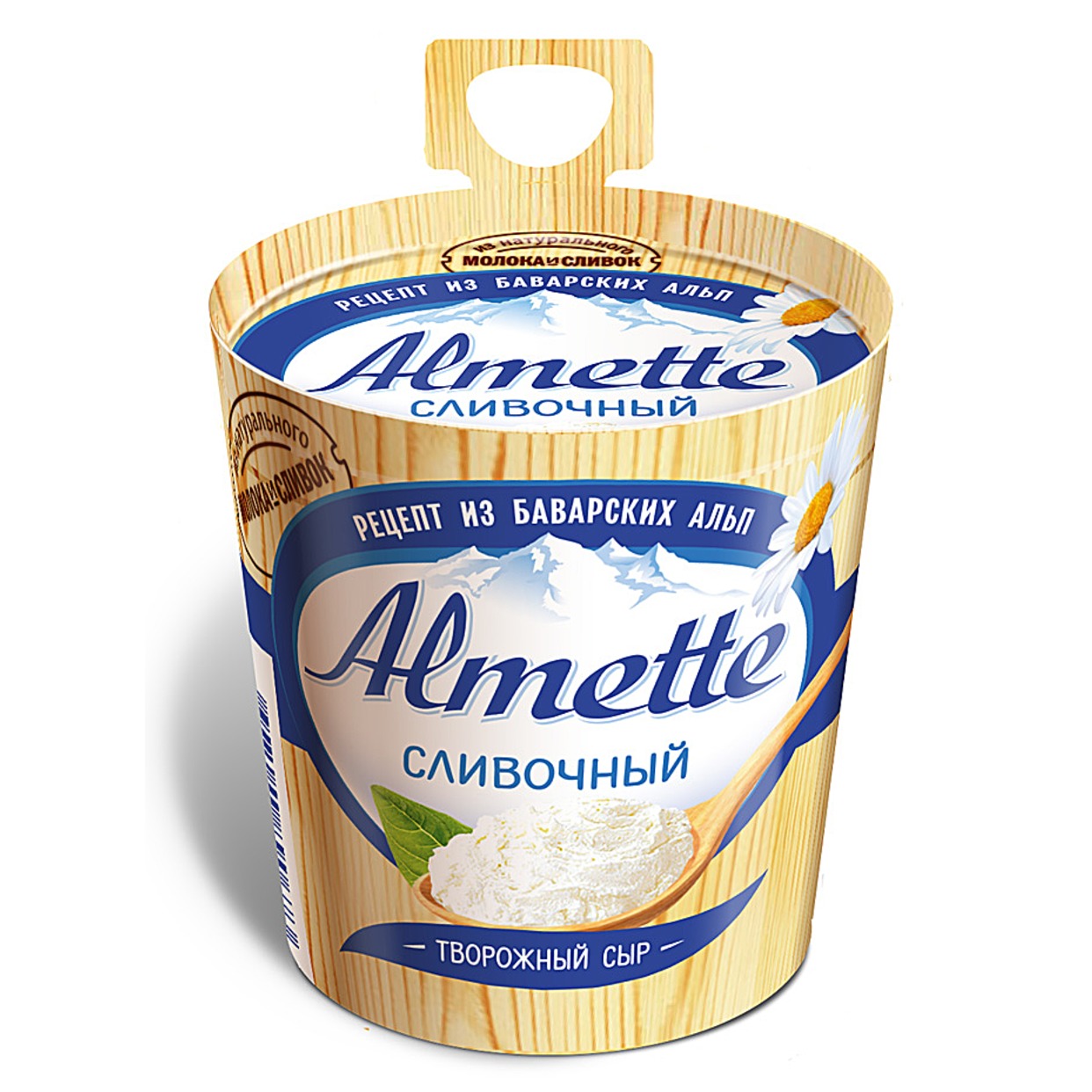Акция в Пятерочке на Сыр "Almette" творожный сливочный 60% 150г