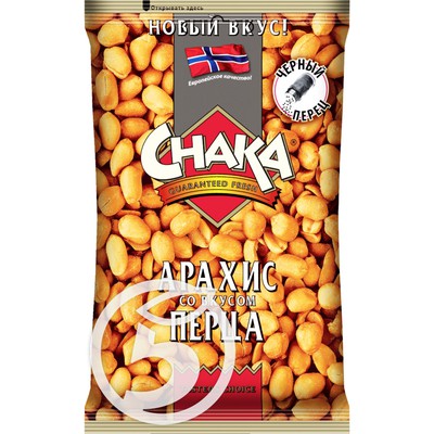 Арахис "Chaka" обжаренный со вкусом черного перца 130г по акции в Пятерочке