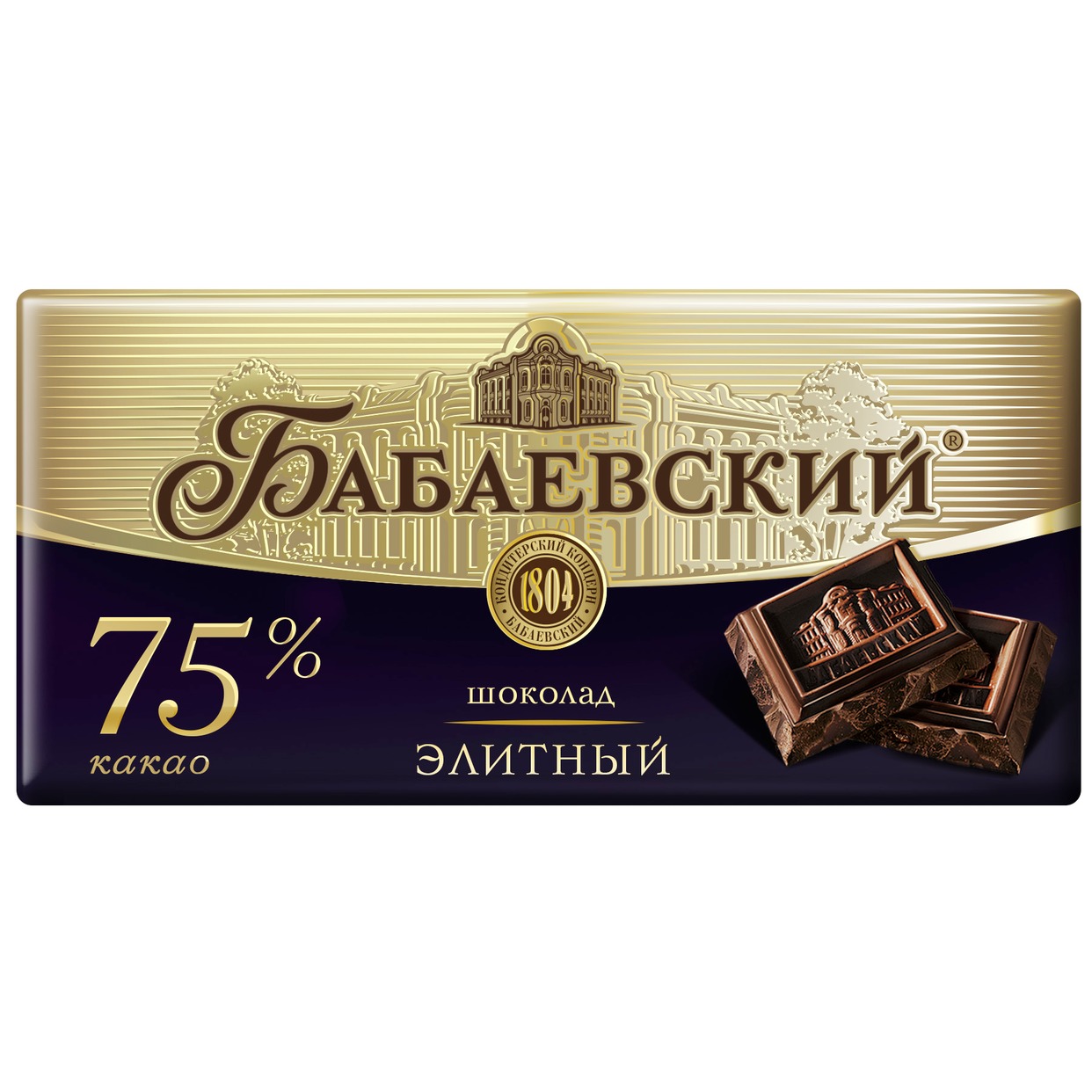 БАБАЕВ.Шоколад элит.75%какао 100г по акции в Пятерочке