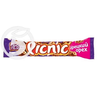 Батончик "Picnic" шоколадный Грецкий Орех 52г