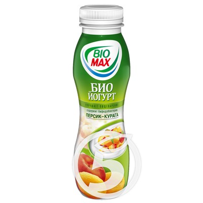 Биойогурт "Bio-Max" питьевой Персик и курага 2,7% 270г