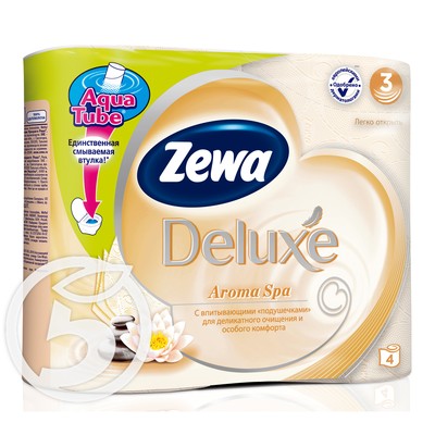 Бумага туалетная "Zewa" Deluxe Delicate Care 3 слоя 4шт