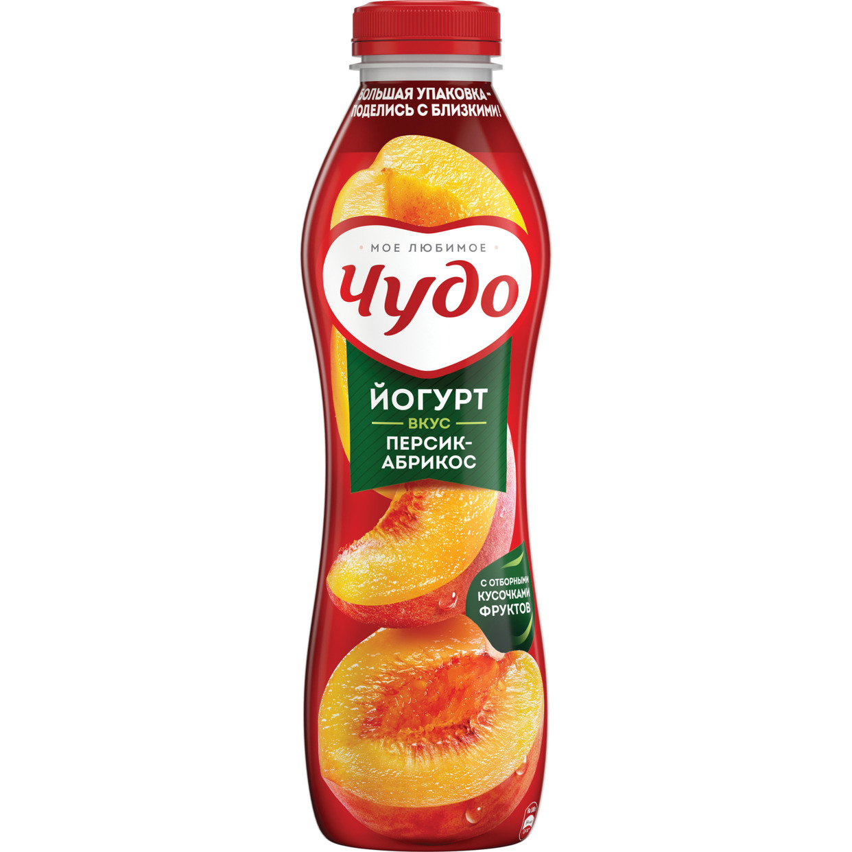 БЗМЖ Йогурт ЧУДО фруктовый со вкусом персик-абрикос 1,9% ПЭТ 680г
