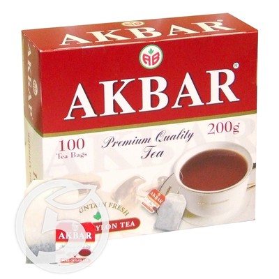 Чай "Akbar" черный 100пак*2г по акции в Пятерочке