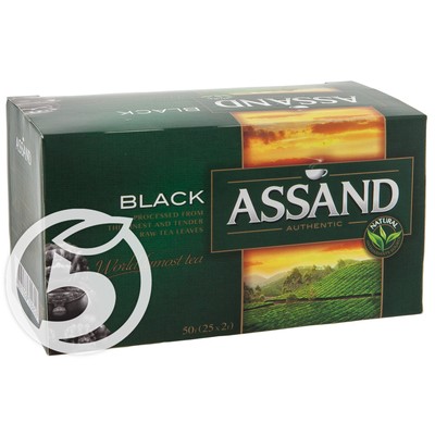 Чай "Assand" черный цейлонский 25пак*2г по акции в Пятерочке