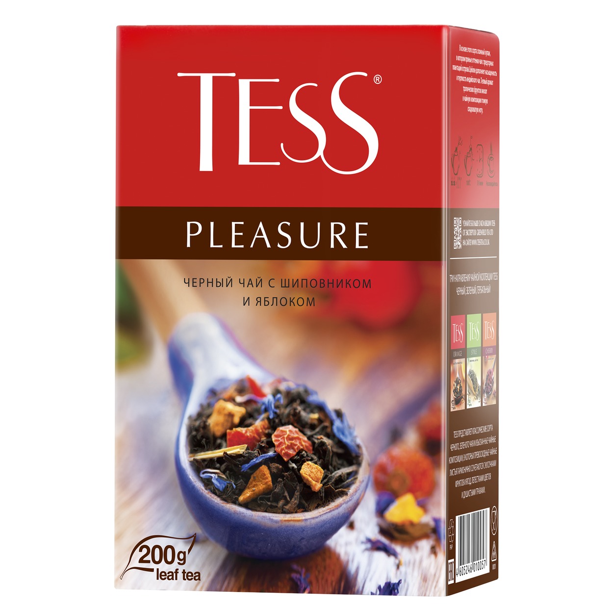 Чай черный Tess Pleasure c шиповником и яблоком 200 г