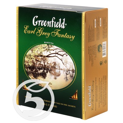 Чай "Greenfield" черный Earl Gray Fantasy 100 пак по акции в Пятерочке