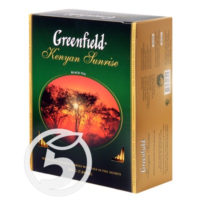 Чай "Greenfield" черный Кениан Санрайз 100пак*2г по акции в Пятерочке