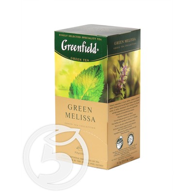 Чай "Greenfield" Green Melissa зеленый 25пак*1,5г по акции в Пятерочке