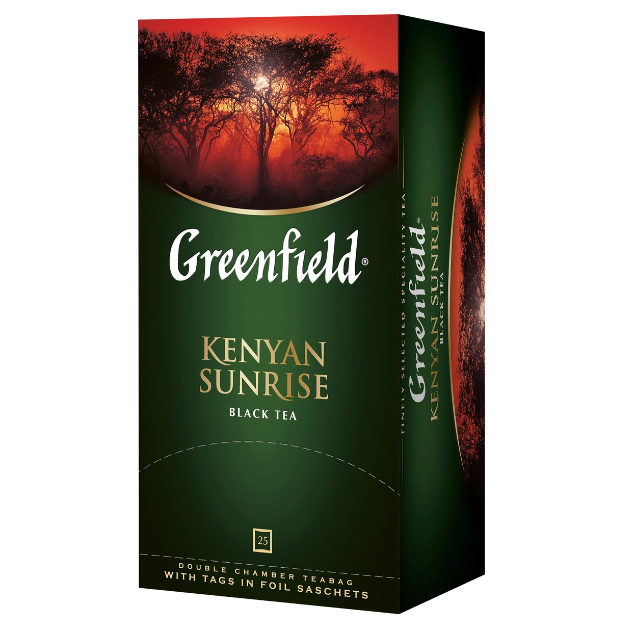 Чай Greenfield, Kenian Sunrays, черный, 25х2 г по акции в Пятерочке