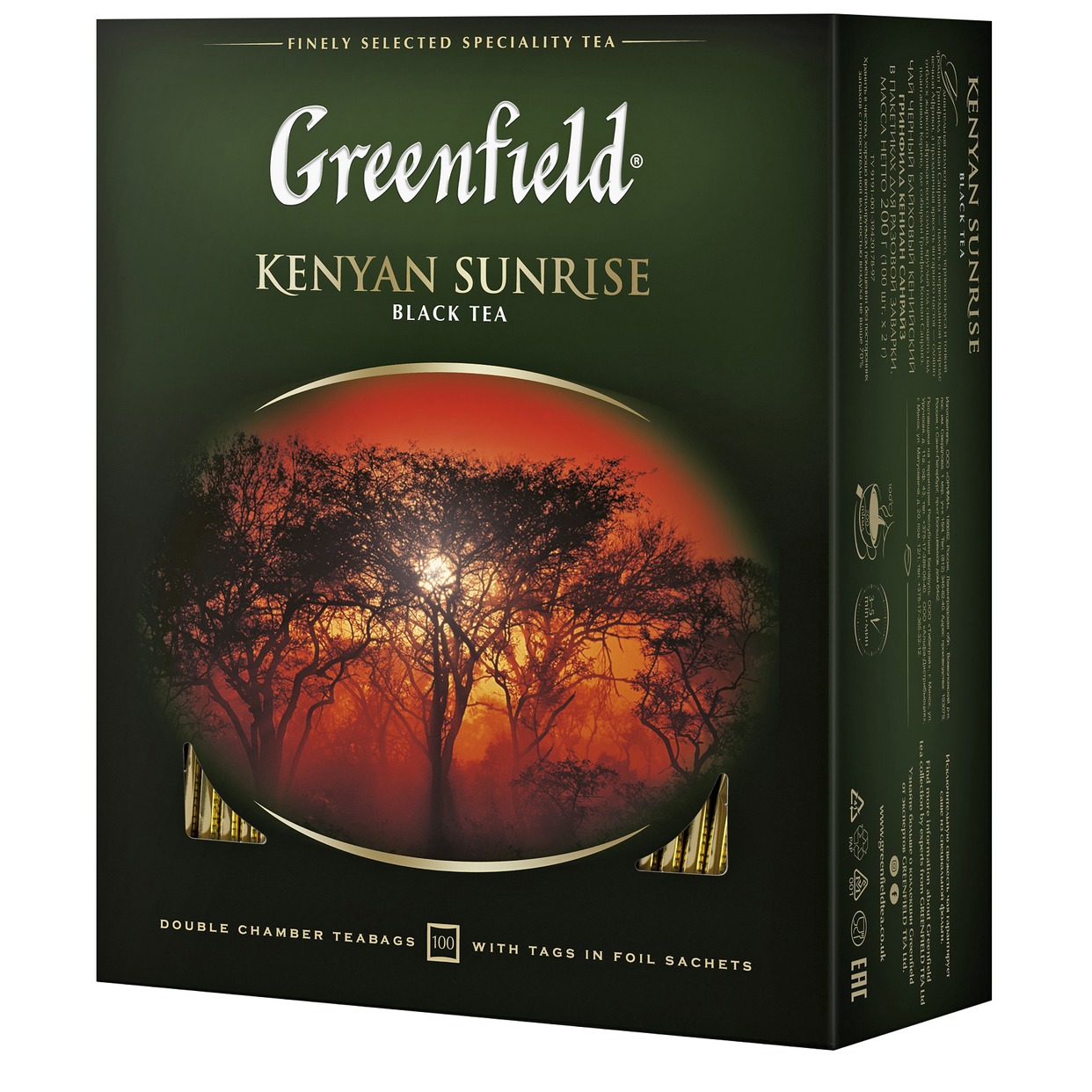 Чай Greenfield Kenian Sunrise, черный, 100*2 г