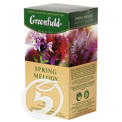 Чай "Greenfield" Spring Melody черный 25пак*1,5г по акции в Пятерочке