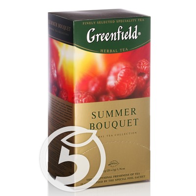 Чай "Greenfield" Summer Bouquet травяной 25пакт*2г по акции в Пятерочке