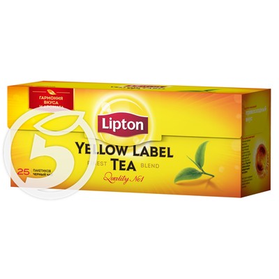Чай "Lipton" Yellow Label черный 25пак*2г по акции в Пятерочке