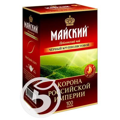 Чай "Майский" Корона Российской Империи черный 100г по акции в Пятерочке