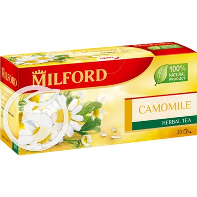 Чай "Milford" Camomile травяной 20пак по акции в Пятерочке
