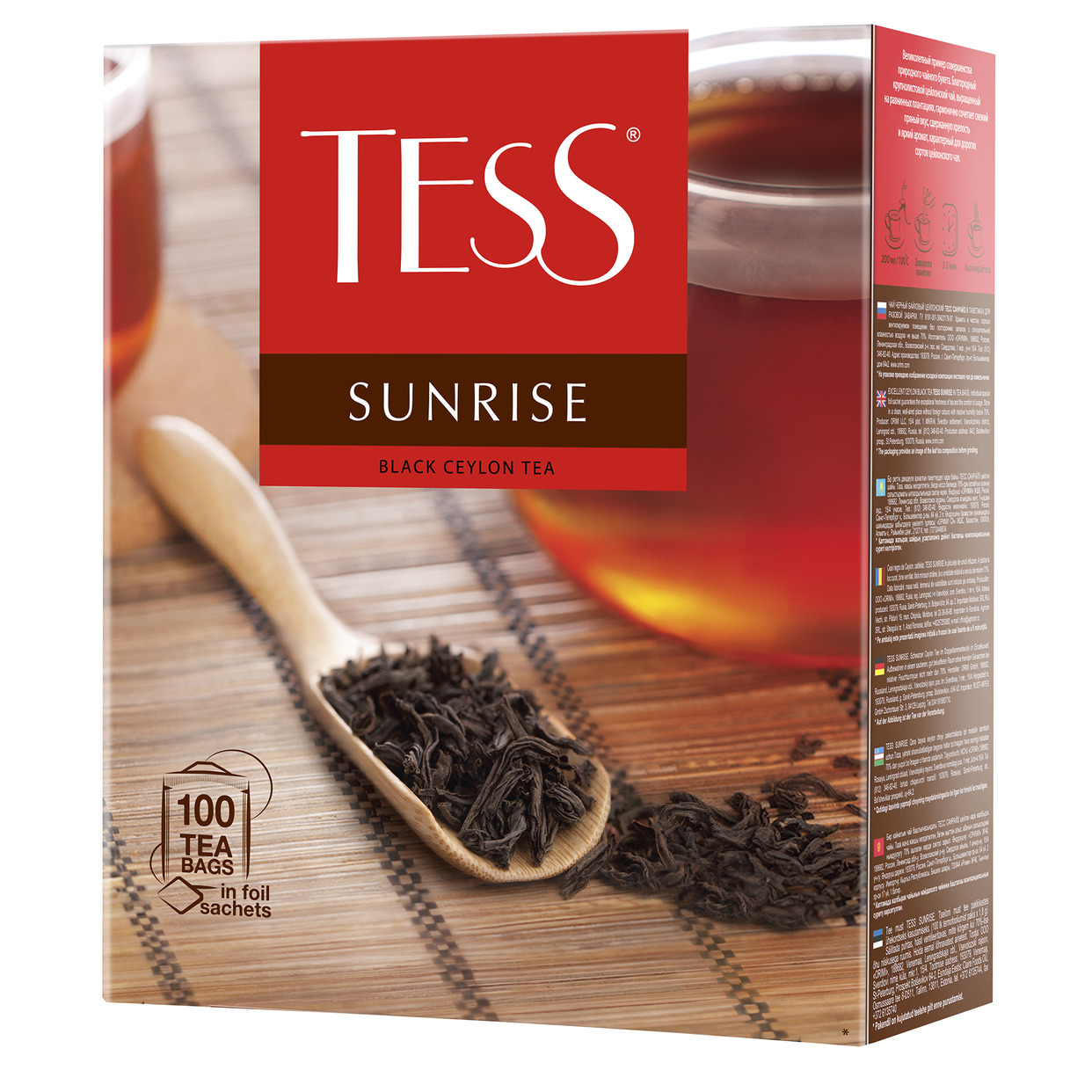 Чай Tess Санрайз черный 100пак*1,8г по акции в Пятерочке