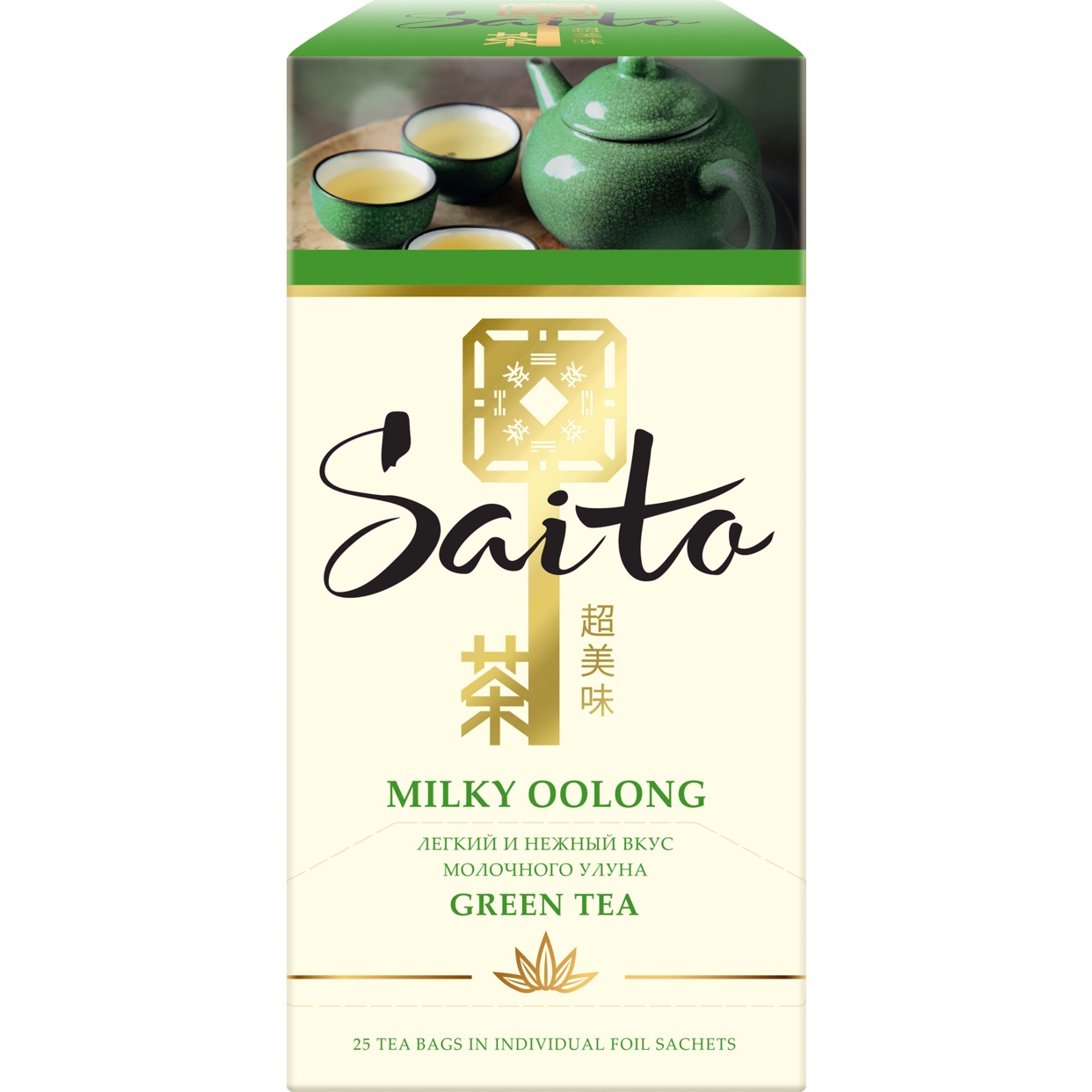 Чай зеленый SAITO MILKY OOLONG с ароматом молока, 25х1,5г по акции в Пятерочке