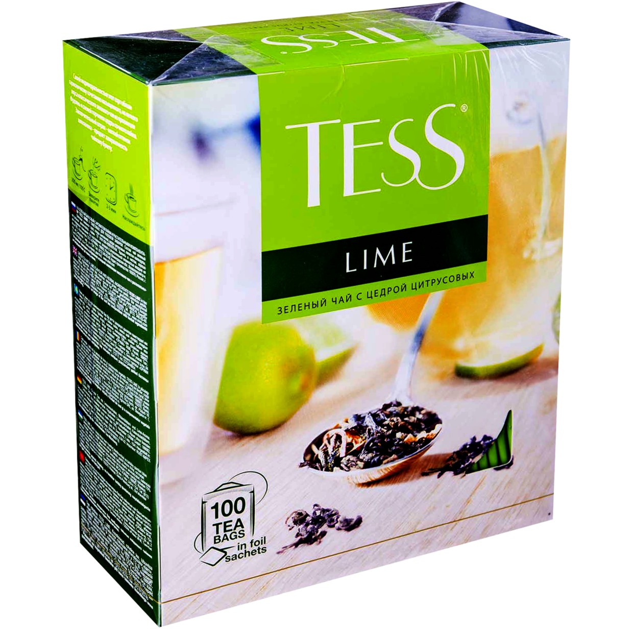 Чай зеленый Tess Lime 100 пак
