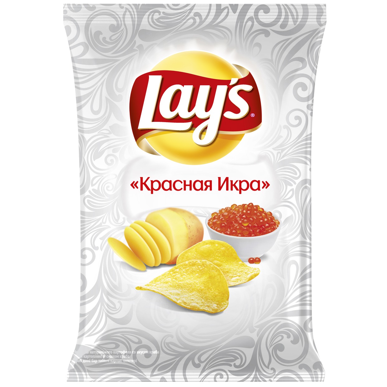 Чипсы из натурального картофеля Lay's со вкусом "Красная икра", 140г по акции в Пятерочке