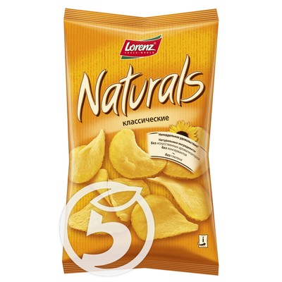Чипсы "Naturals" картофельные классические с солью 110г по акции в Пятерочке
