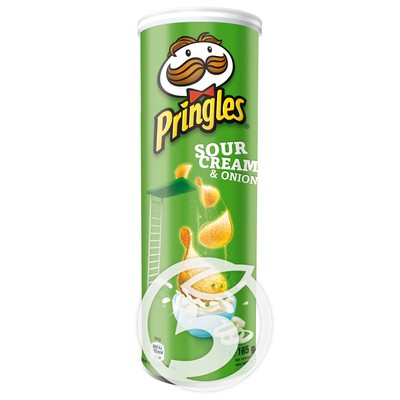 Чипсы "Pringles" со вкусом Сметаны и Лука 165г по акции в Пятерочке