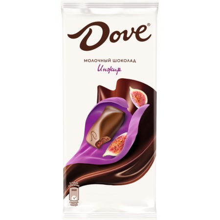 DOVE Шоколад мол.с инжиром 90г по акции в Пятерочке
