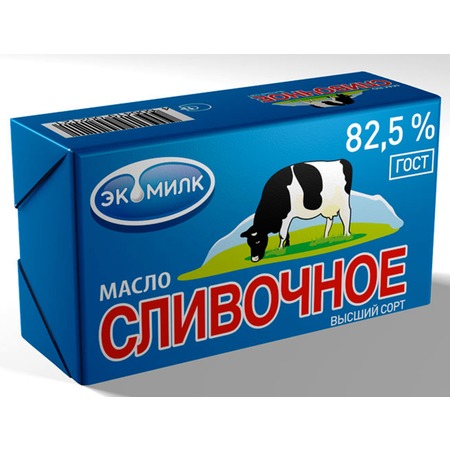 ЭКОМИЛК Масло слив.н/сол.82,5%450г