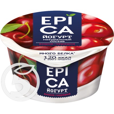 EPICA Йогурт с вишней/черешней 4,8% 130г по акции в Пятерочке