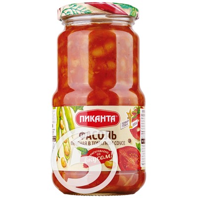 Фасоль "Пиканта" печеная в томатном соусе 530г по акции в Пятерочке