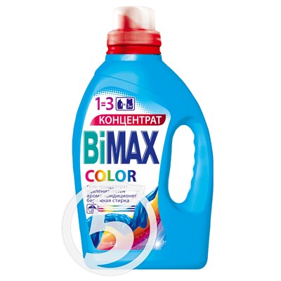 Гель для стирки "Bimax" Color 1.5л по акции в Пятерочке