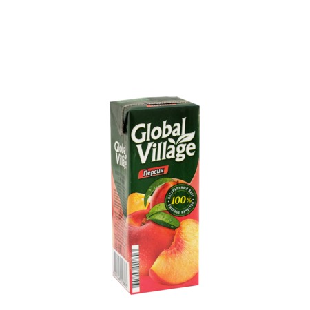 GLOBAL VILLAGE Нектар персиковый с мякотью 0.2л по акции в Пятерочке