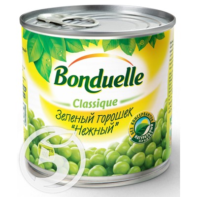 Горошек "Bonduelle" Classique зеленый Нежный 400г