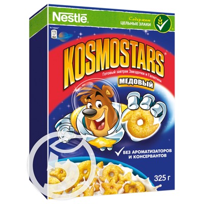 Готовый завтрак "Nestle Kosmostars" медовый 325г по акции в Пятерочке