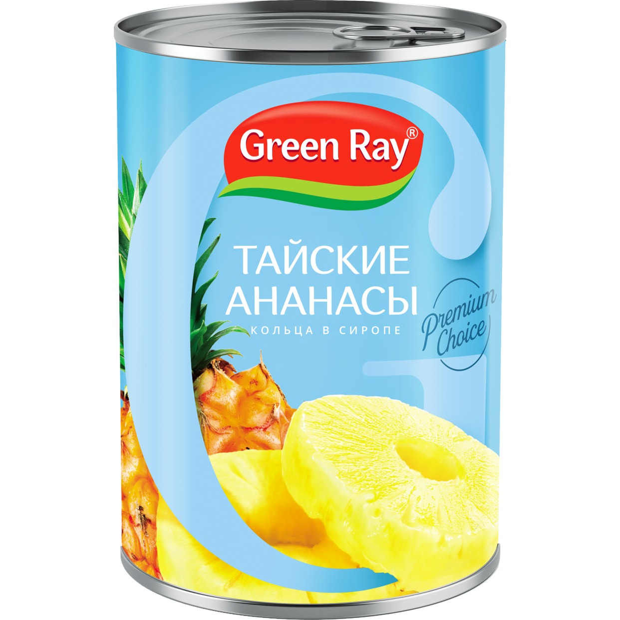 GREEN RAY Ананасы КОЛЬЦА  565г