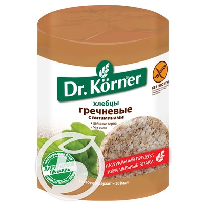 Хлебцы "Dr.Korner" Гречневые с витаминами 100г по акции в Пятерочке