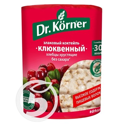 Хлебцы "Dr.Korner" Злаковый коктейль клюквенный 100г