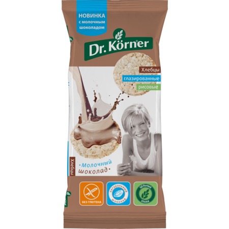 Хлебцы с молочным шоколадом DR.KORNER 67 г по акции в Пятерочке