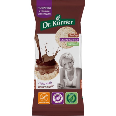 Хлебцы с темным шоколадом DR.KORNER 67 г. по акции в Пятерочке