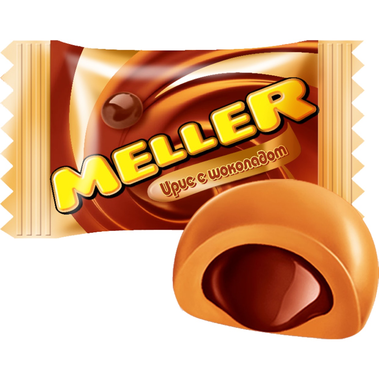 Ирис Meller с шоколадом по акции в Пятерочке