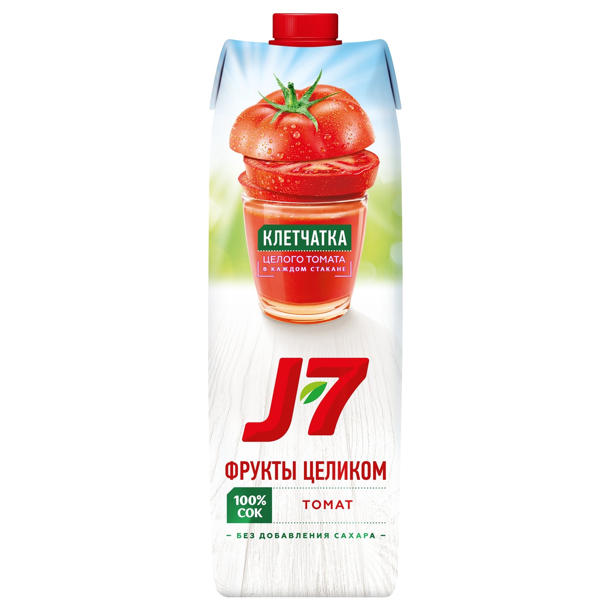 J-7 Сок томатный с солью д/дет.пит.0,97л по акции в Пятерочке