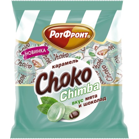 Карамель Choko Chimba вкус мята и шоколад 250г по акции в Пятерочке