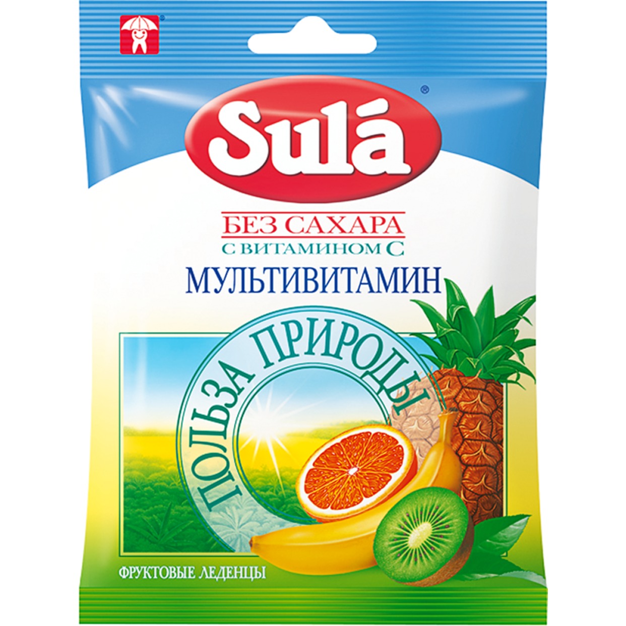Карамель Sula Мультивитамин без сахара 60г