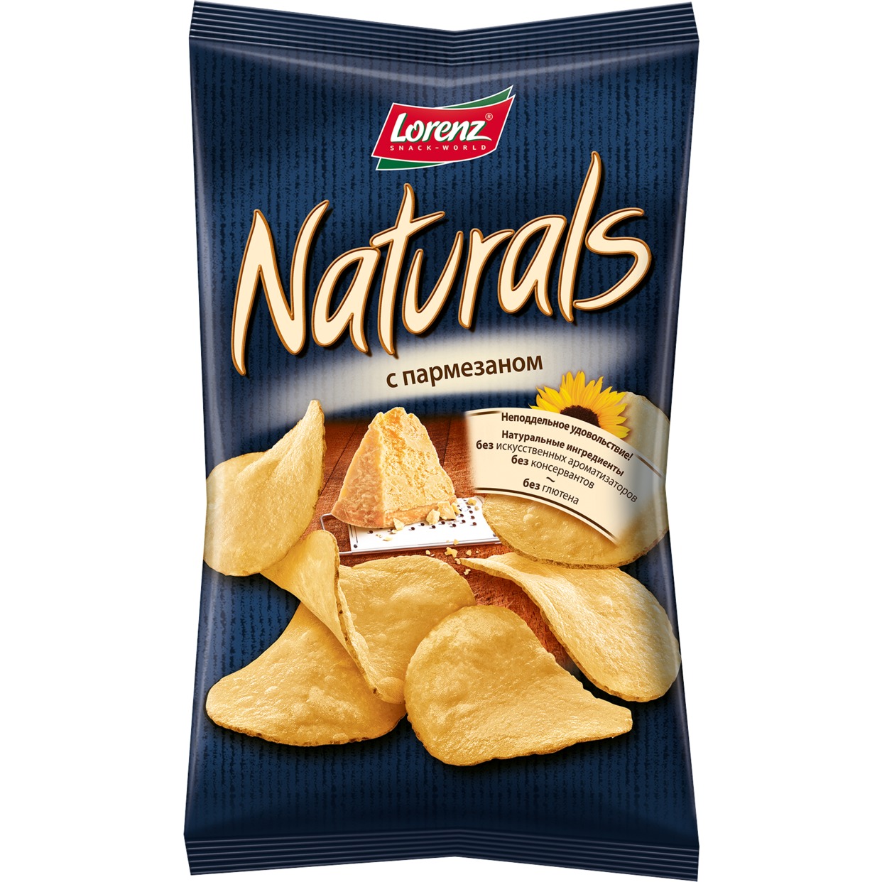 Картофельные чипсы “Naturals” с пармезаном, 100 гр. по акции в Пятерочке