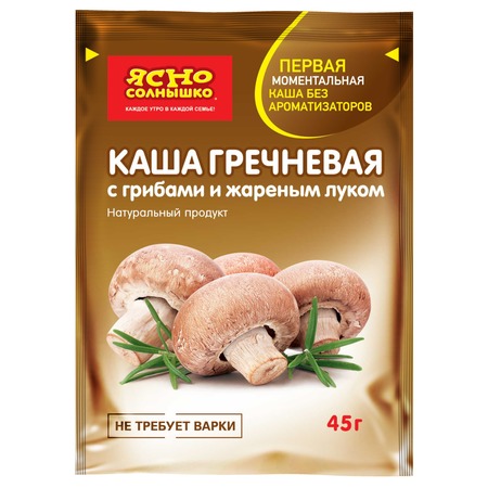 Каша гречневая с грибами/жар.луком 45г