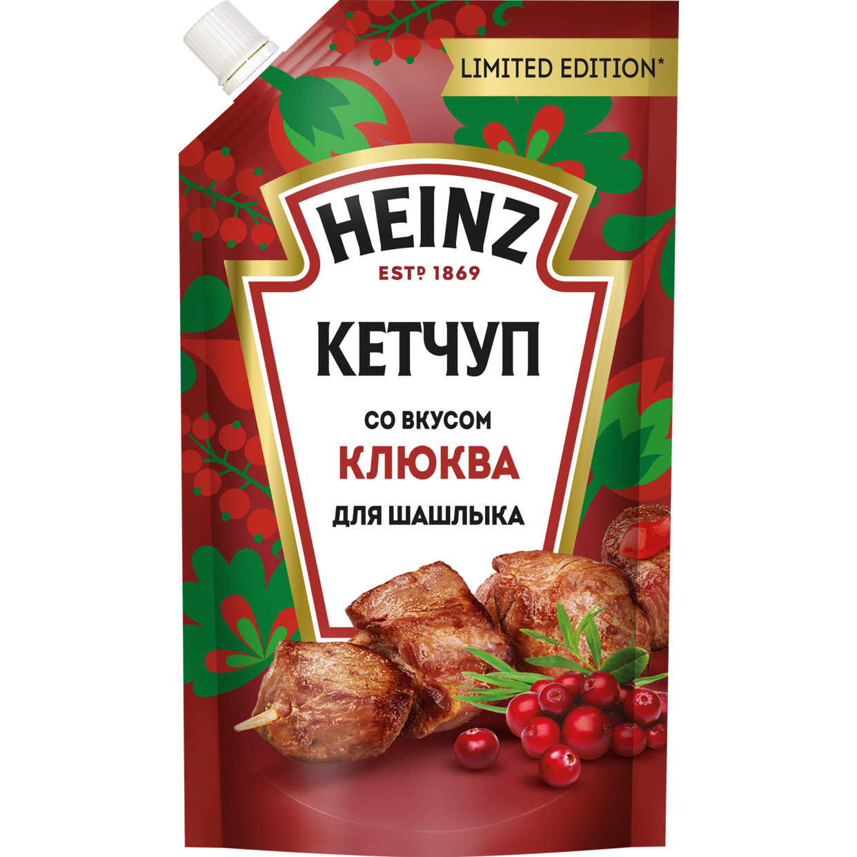 Кетчуп "со вкусом Клюква для шашлыка", Хайнц, 320гр