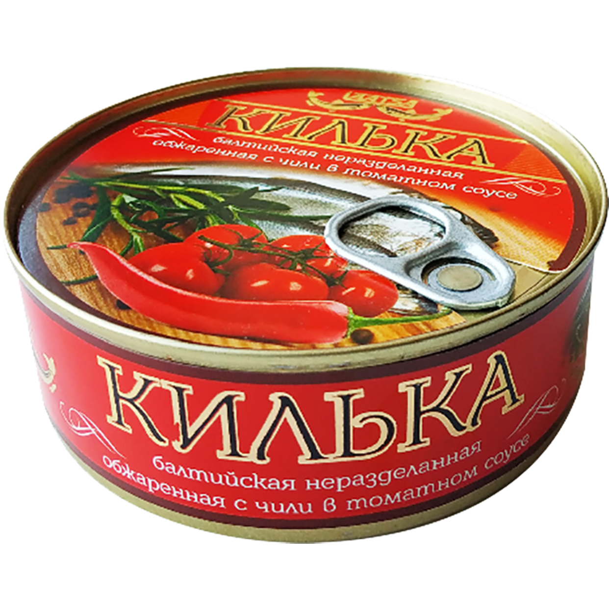 Килька обжареная, с чили, в томатном соусе, Laatsa, 240 г